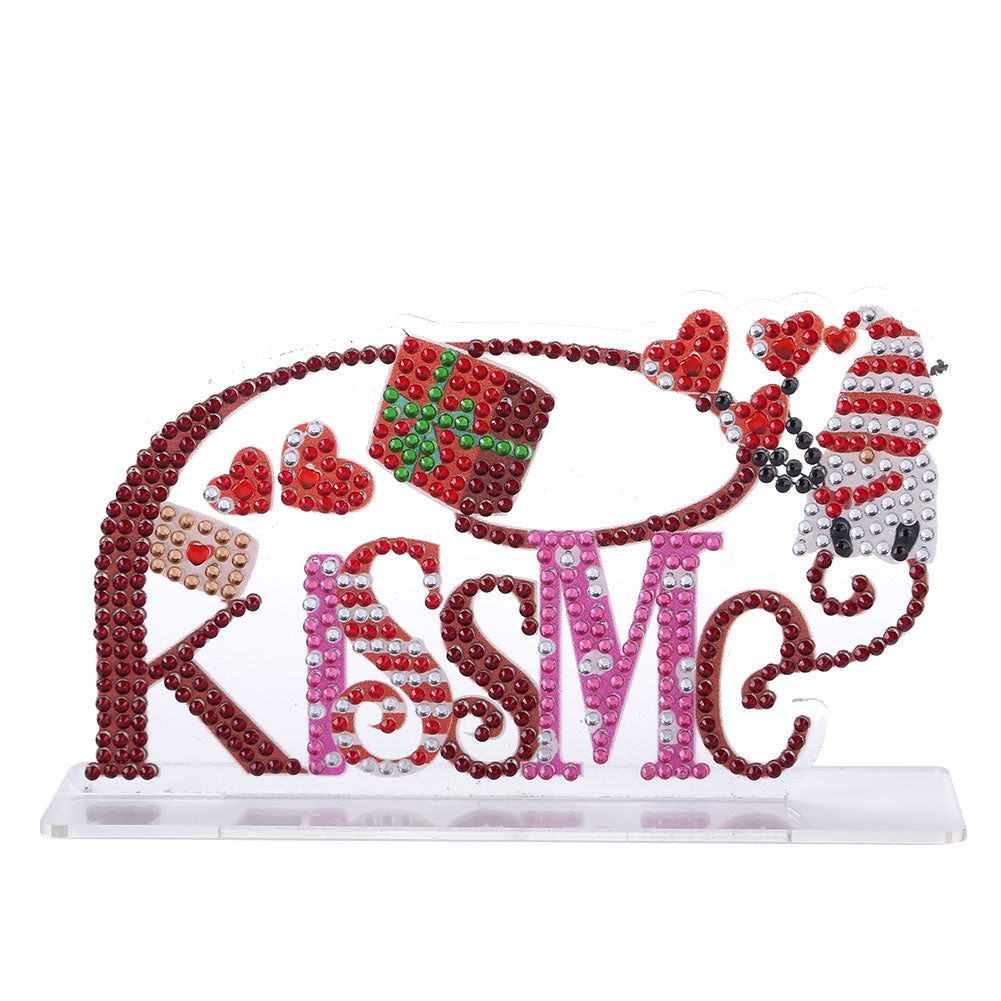 DIY Crystal Diamond Painting Rhinestone Valentines Day Desk Ornaments Kit