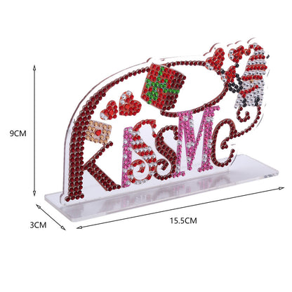 DIY Crystal Diamond Painting Rhinestone Valentines Day Desk Ornaments Kit