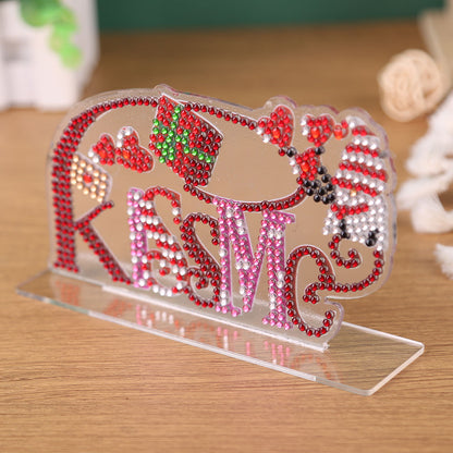 DIY Crystal Diamond Painting Rhinestone Valentines Day Desk Ornaments Kit