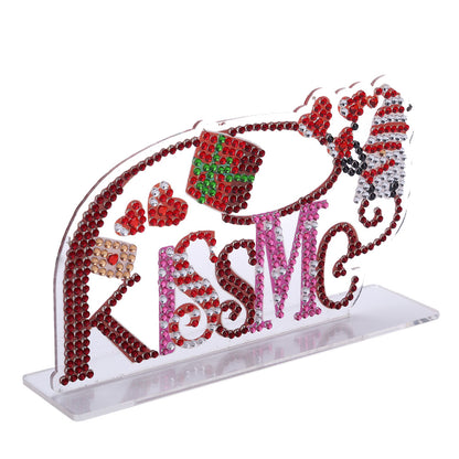 DIY Crystal Diamond Painting Rhinestone Valentines Day Desk Ornaments Kit