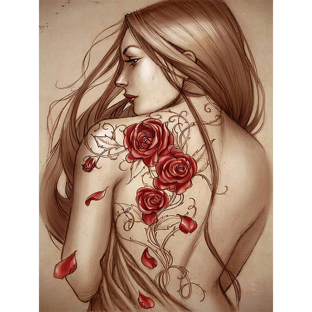 Geisha Beauty - Full Round Drill Diamond Painting 30*40CM