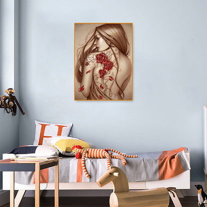 Geisha Beauty - Full Round Drill Diamond Painting 30*40CM