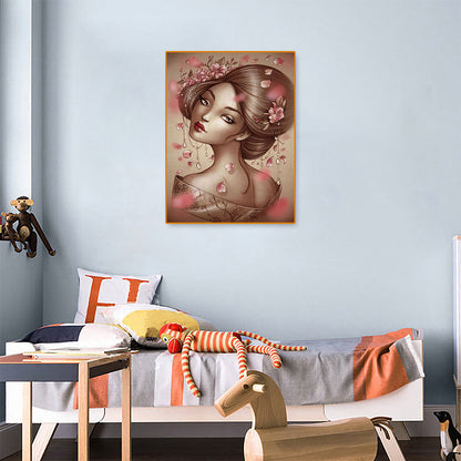 Geisha Beauty - Full Round Drill Diamond Painting 30*40CM