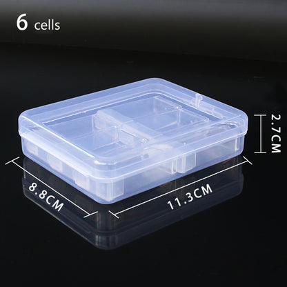 Square Diamond Painting Box Transparent Nail Beads Storage Case Container