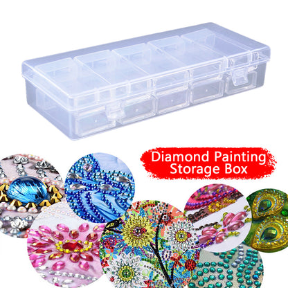 Square Diamond Painting Box Transparent Nail Beads Storage Case Container