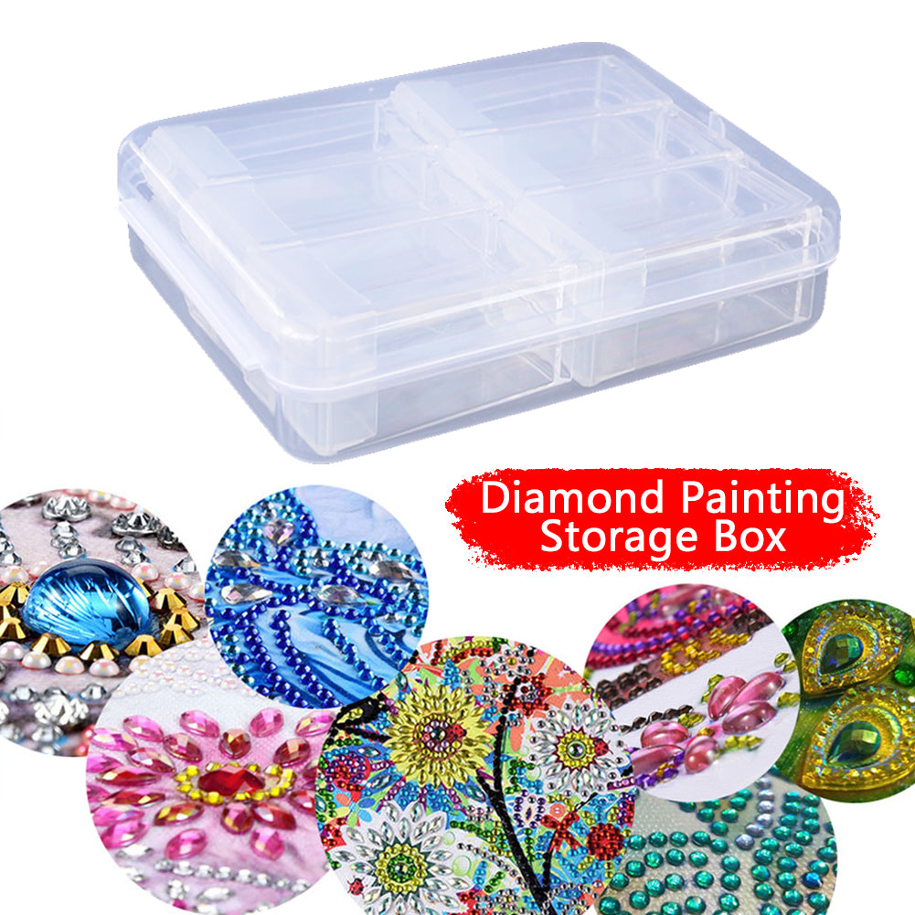 Square Diamond Painting Box Transparent Nail Beads Storage Case Container
