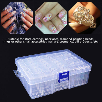 Square Diamond Painting Box Transparent Nail Beads Storage Case Container