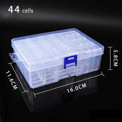 Square Diamond Painting Box Transparent Nail Beads Storage Case Container