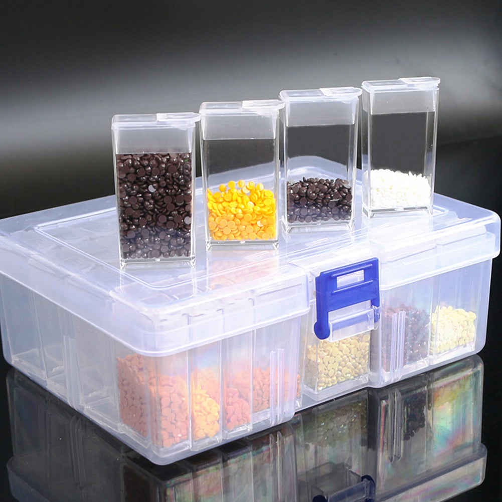 Square Diamond Painting Box Transparent Nail Beads Storage Case Container