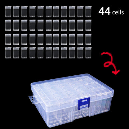 Square Diamond Painting Box Transparent Nail Beads Storage Case Container