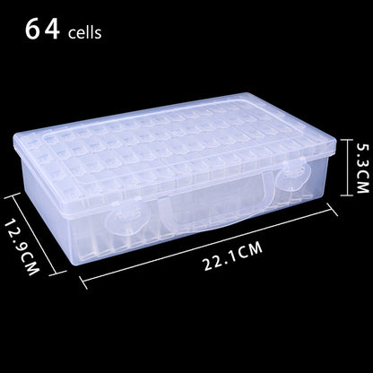 Square Diamond Painting Box Transparent Nail Beads Storage Case Container
