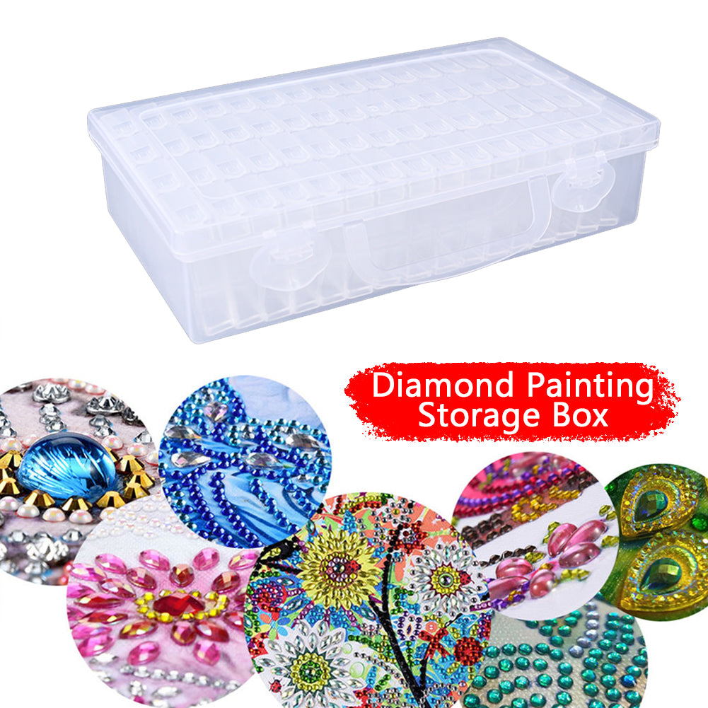 Square Diamond Painting Box Transparent Nail Beads Storage Case Container