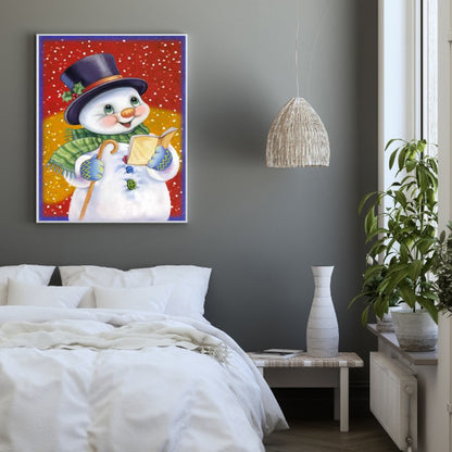 Cute Snowman - Full Round Drill Diamond Painting 30*40CM