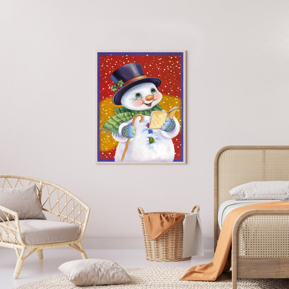 Cute Snowman - Full Round Drill Diamond Painting 30*40CM