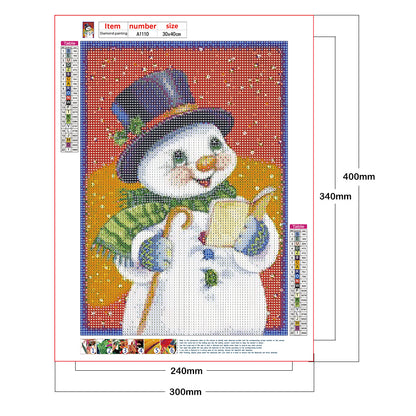 Cute Snowman - Full Round Drill Diamond Painting 30*40CM