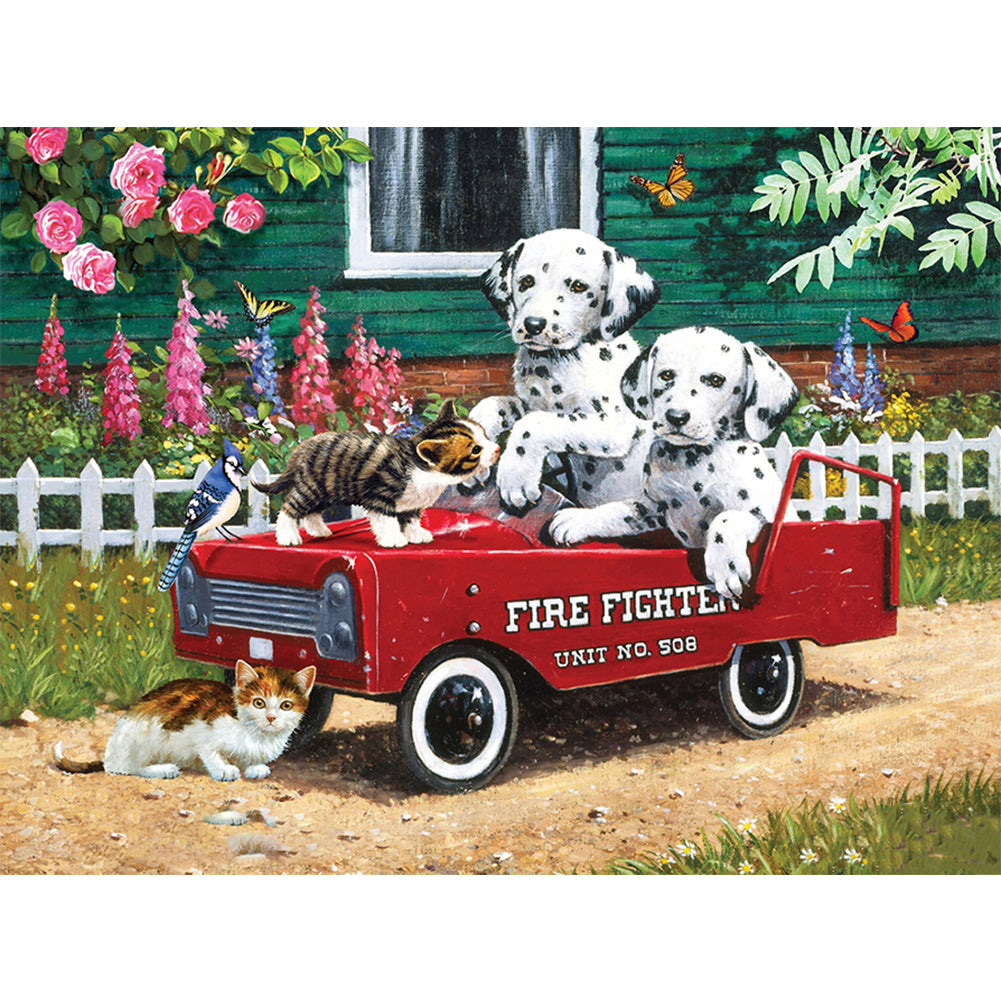 Spotted Dog - Full Round Drill Diamond Painting 40*30CM