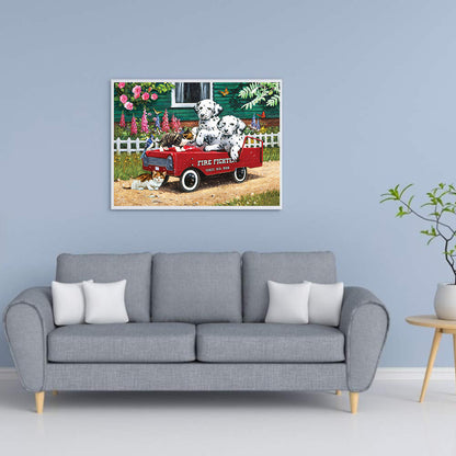 Spotted Dog - Full Round Drill Diamond Painting 40*30CM