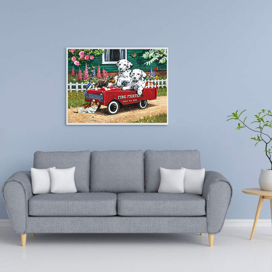 Spotted Dog - Full Round Drill Diamond Painting 40*30CM