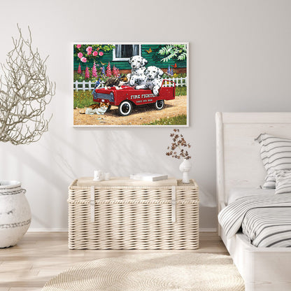 Spotted Dog - Full Round Drill Diamond Painting 40*30CM