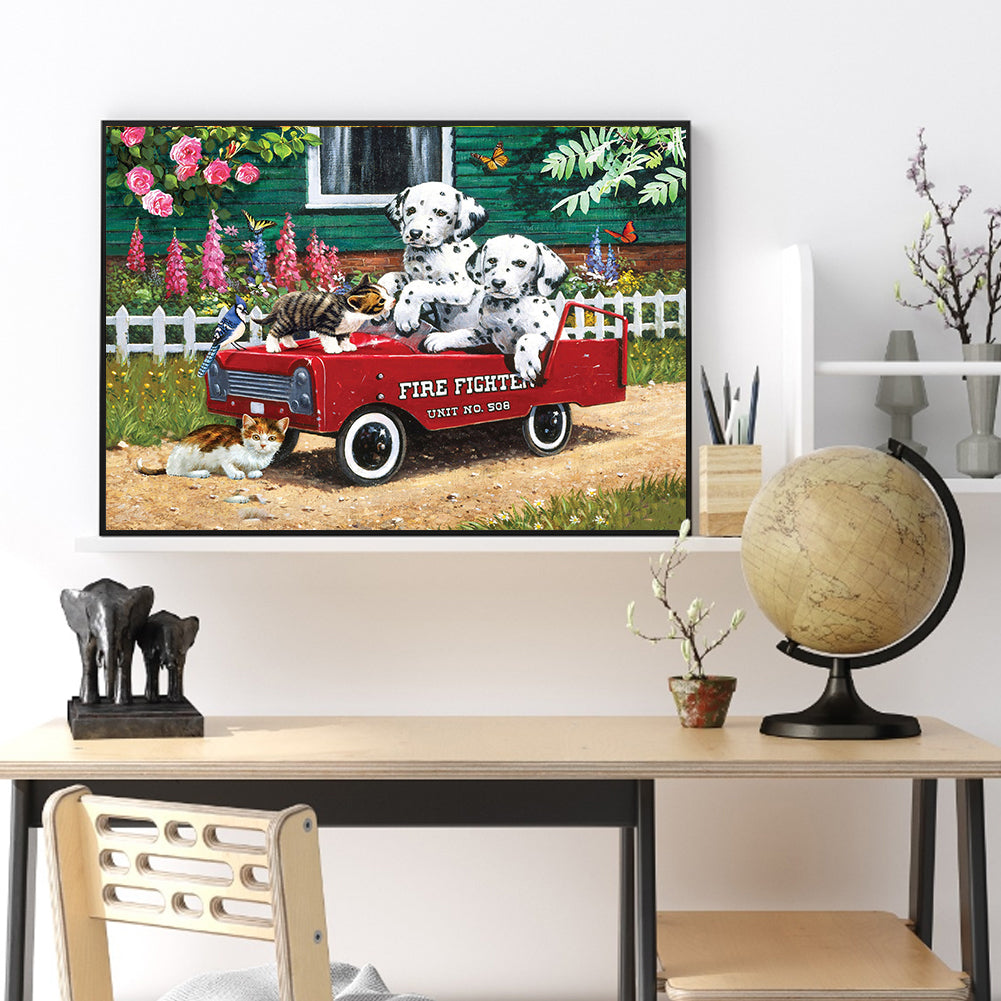 Spotted Dog - Full Round Drill Diamond Painting 40*30CM