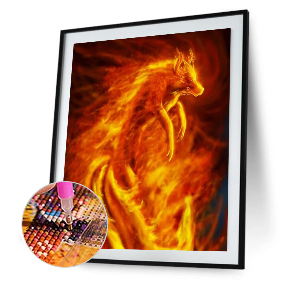 Fire Wolf - Full Square Drill Diamond Painting 30*40CM
