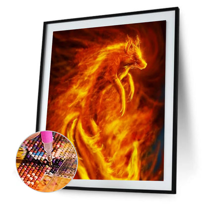 Fire Wolf - Full Square Drill Diamond Painting 30*40CM