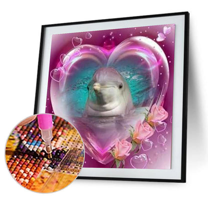 Dolphin - Full Round Drill Diamond Painting 30*30CM