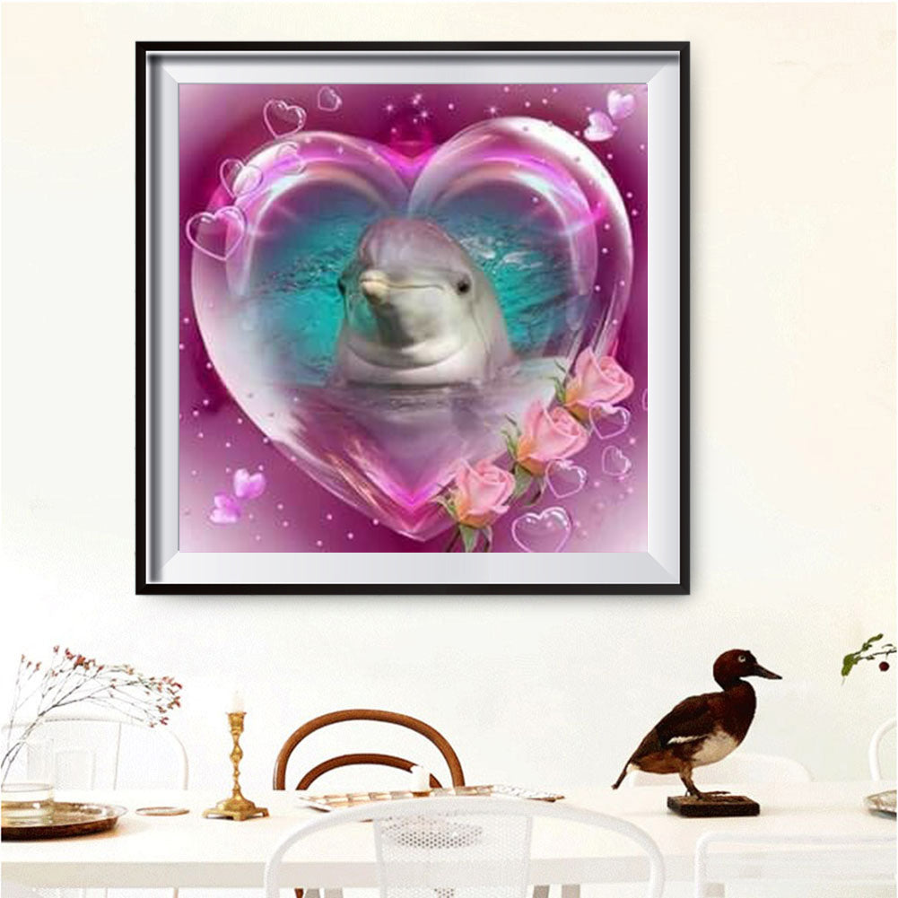 Dolphin - Full Round Drill Diamond Painting 30*30CM