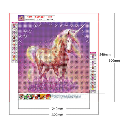 Unicorn - Full Round Drill Diamond Painting 30*30CM