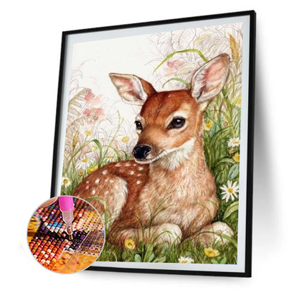 Deer - Full Round Drill Diamond Painting 30*40CM