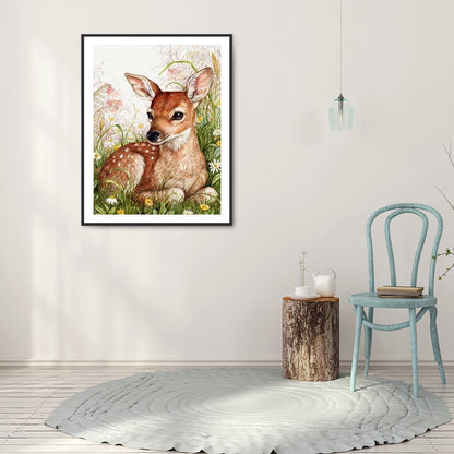 Deer - Full Round Drill Diamond Painting 30*40CM