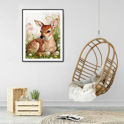 Deer - Full Round Drill Diamond Painting 30*40CM