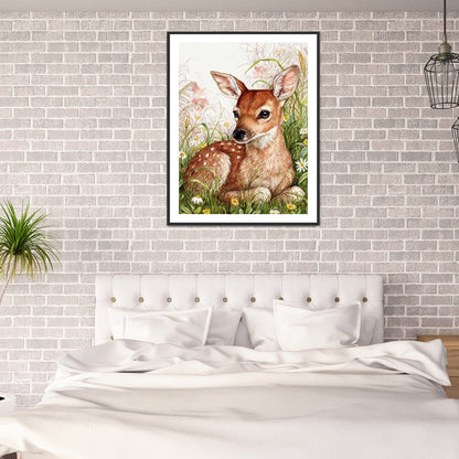 Deer - Full Round Drill Diamond Painting 30*40CM