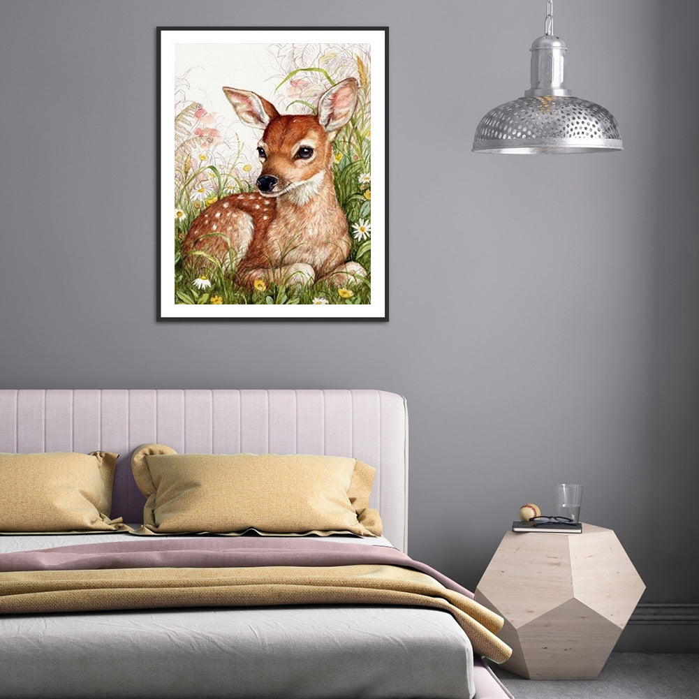 Deer - Full Round Drill Diamond Painting 30*40CM