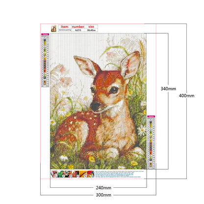 Deer - Full Round Drill Diamond Painting 30*40CM