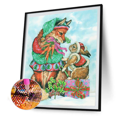 Fox Rabbit - Full Round Drill Diamond Painting 30*40CM