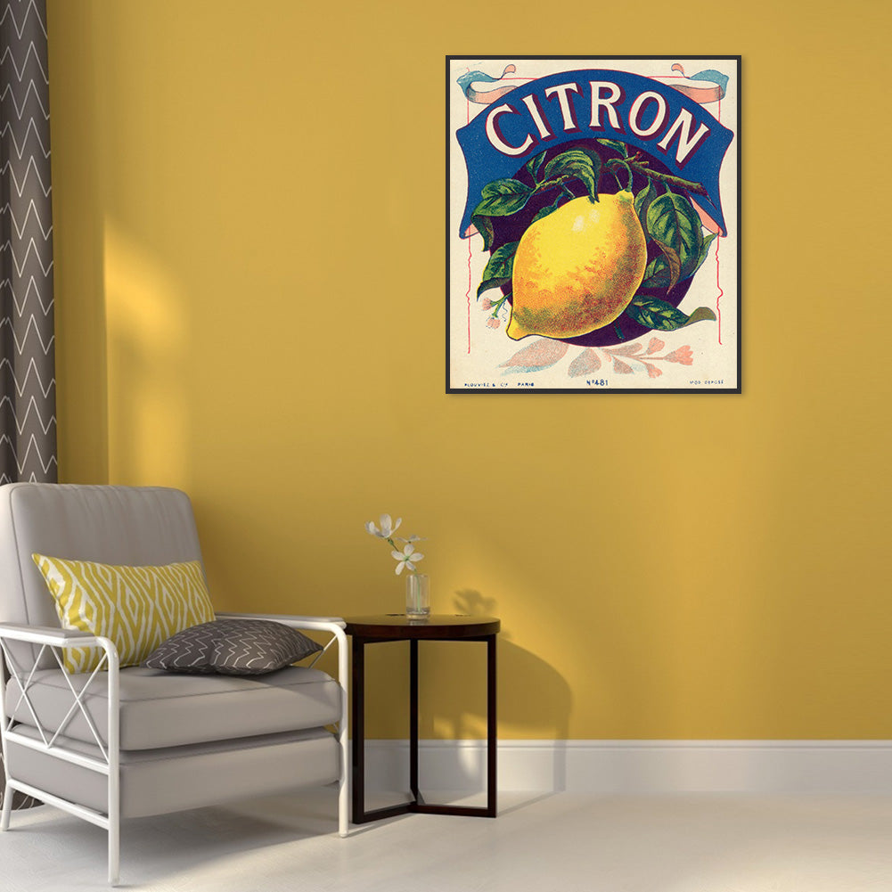 Retro Lemon - Full Round Drill Diamond Painting 35*40CM