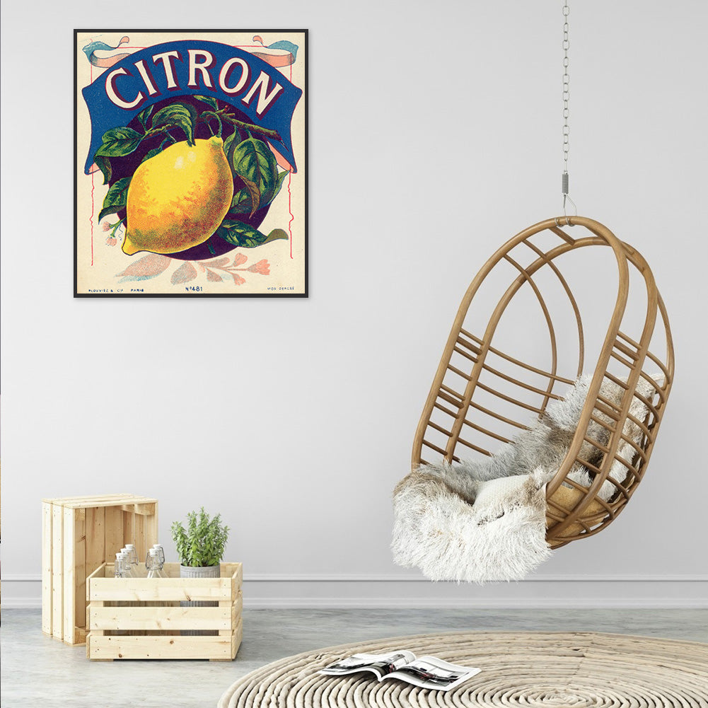 Retro Lemon - Full Round Drill Diamond Painting 35*40CM