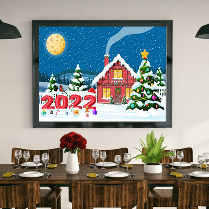 New Year - Full Round Drill Diamond Painting 50*40CM