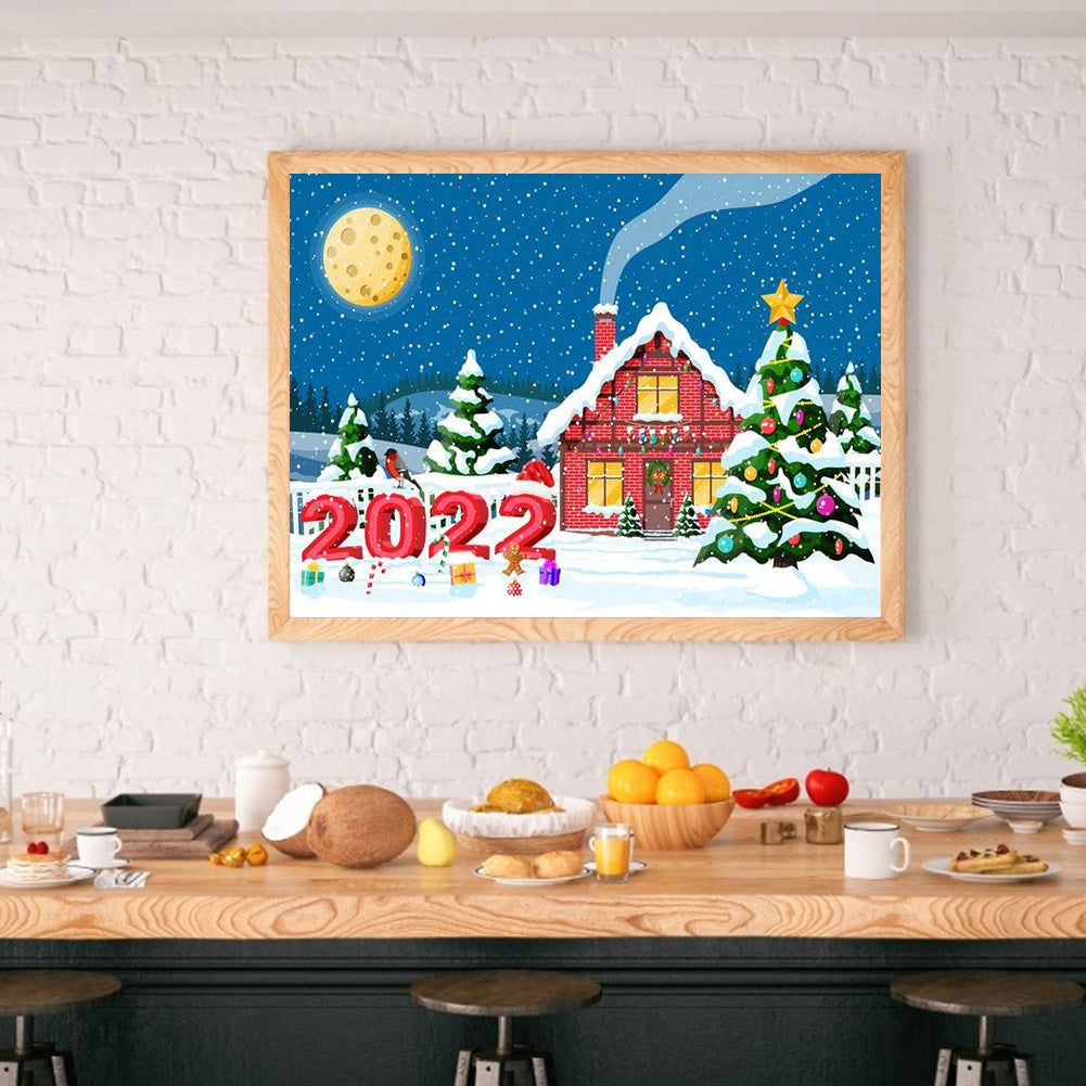 New Year - Full Round Drill Diamond Painting 50*40CM