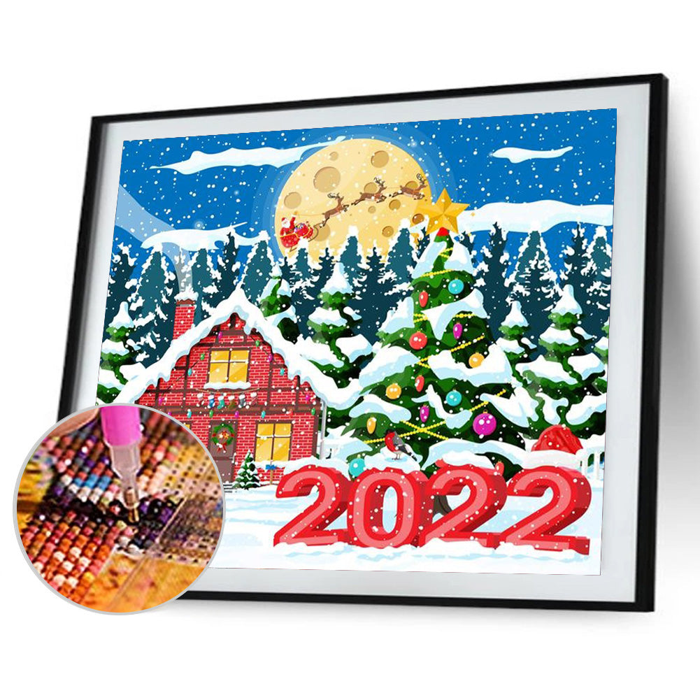 New Year - Full Round Drill Diamond Painting 50*40CM