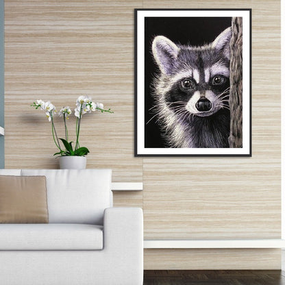 Dog Raccoon - Full Round Drill Diamond Painting 30*40CM