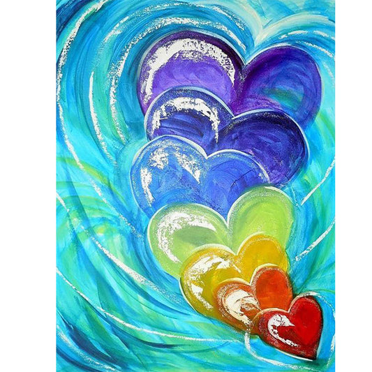 Love Heart - Full Round Drill Diamond Painting 30*40CM