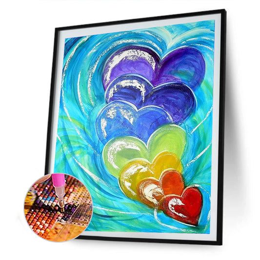Love Heart - Full Round Drill Diamond Painting 30*40CM