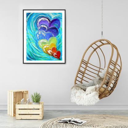 Love Heart - Full Round Drill Diamond Painting 30*40CM