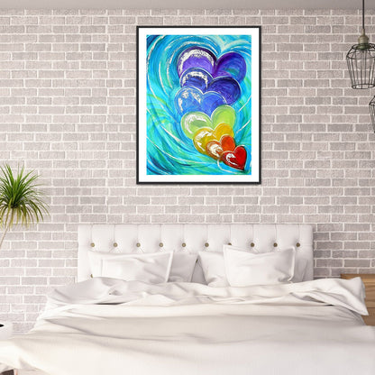 Love Heart - Full Round Drill Diamond Painting 30*40CM