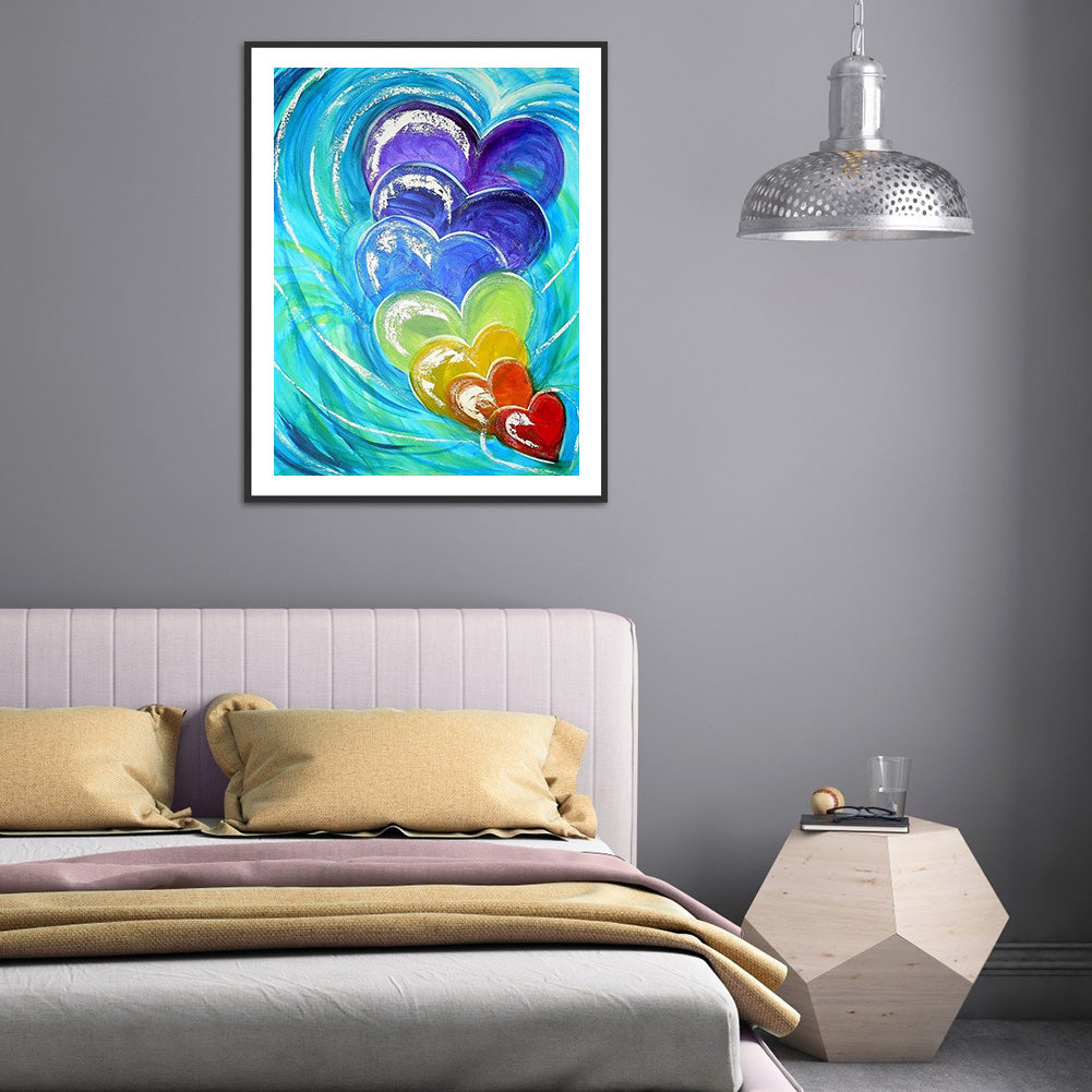 Love Heart - Full Round Drill Diamond Painting 30*40CM