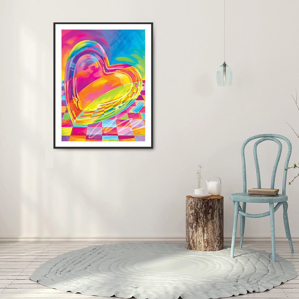 Love Heart - Full Round Drill Diamond Painting 30*40CM