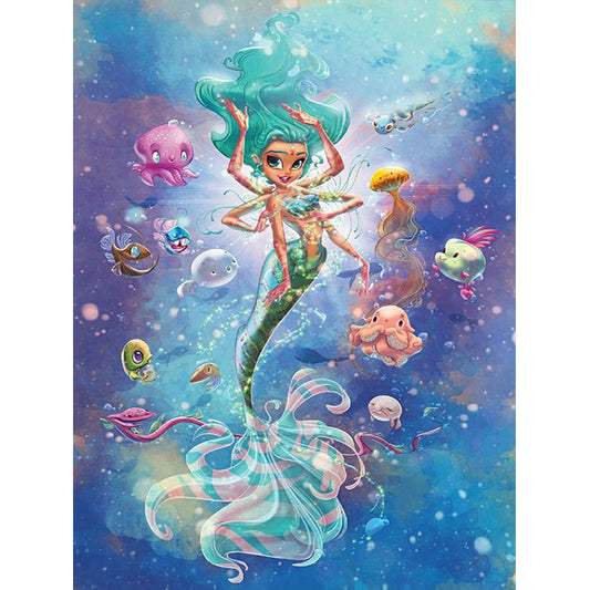 Cartoon Mermaid - Full Square Drill Diamond Painting 30*40CM