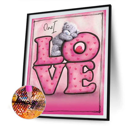 Love Bear - Full Round Drill Diamond Painting 30*40CM